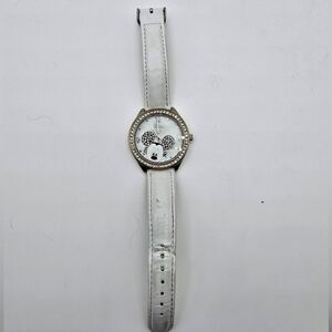 Vintage Mickey Mouse White Leather Watch
